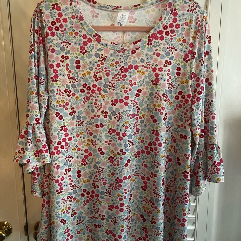 Floral Print Women's Tunic Top